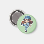 Chibi Baseball 2026 Edition - Pitcher Wind-up マグネット (正面/裏面)
