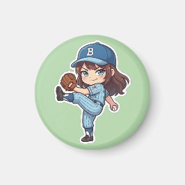 Chibi Baseball 2026 Edition - Pitcher Wind-up マグネット