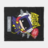 Chibi Batgirl Ready For Action フリースブランケット (正面(横))