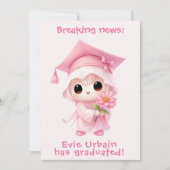 🎓Chibi Blossom Graduation Announcement 招待状 (正面)