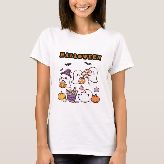 "¡Chibi-Boo! Fantasmitas Dulces & Calabazas Tシャツ (正面)