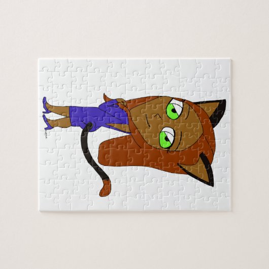 chibi catgirl  ジグソーパズル (横)