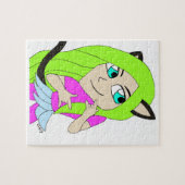 chibi catgirl  ジグソーパズル (横)