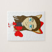 chibi catgirl ジグソーパズル (横)