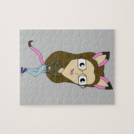 chibi catgirl ジグソーパズル (横)