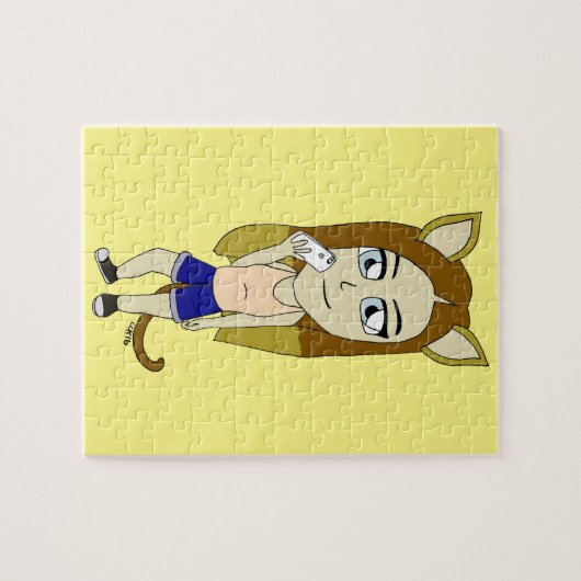 Chibi Catgirl ジグソーパズル (横)