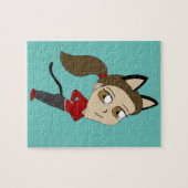 chibi catgirl  ジグソーパズル (横)