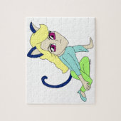 chibi catgirl  ジグソーパズル (縦)