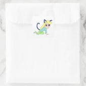 chibi catgirl    スクエアシール (バッグ)