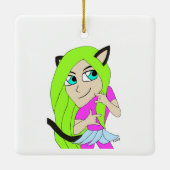 chibi catgirl   セラミックオーナメント (裏面)