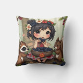 Chibi Fairy and Forest Animals  クッション (裏面)