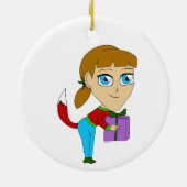 chibi foxy girl    セラミックオーナメント (裏面)