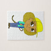 chibi girl with a tiger tail ジグソーパズル (横)