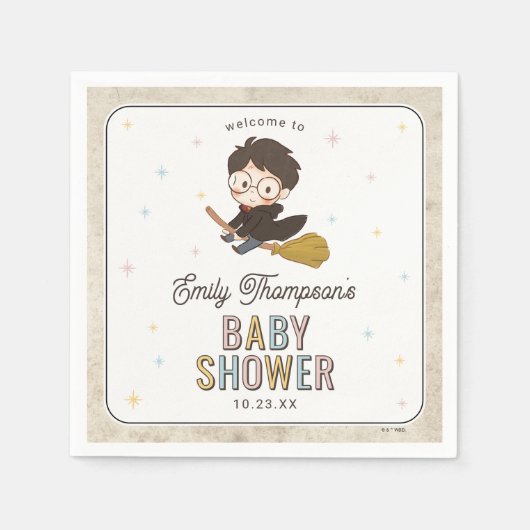 Chibi Harry Potter Wizard Baby Shower スタンダードカクテルナプキン (正面)