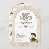 Chibi Harry Potter Wizard Baby Shower 招待状 (正面/裏面)
