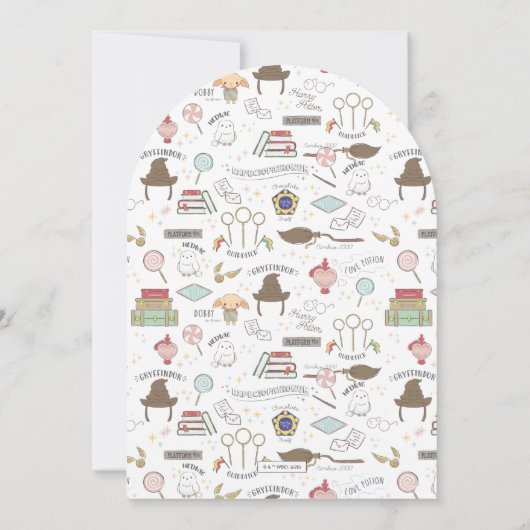 Chibi Harry Potter Wizard Baby Shower 招待状 (裏面)