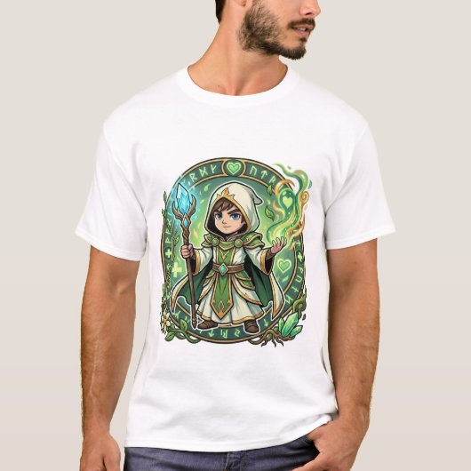 Chibi Healer Cleric Way of the Healer Kanji  Tシャツ (正面)