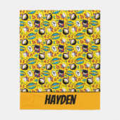 Chibi Heroine Dance Pattern フリースブランケット (正面)