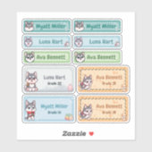 Chibi Husky Name Labels シール (シート)