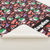 Chibi Joker and Harley Heart Pattern シェルパブランケット (3/4)