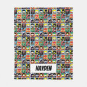 Chibi Justice League Character Pattern フリースブランケット (正面)