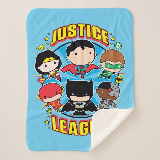 Chibi Justice League Group シェルパブランケット (正面)