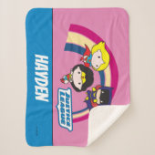 Chibi Justice League Rainbow シェルパブランケット (正面)