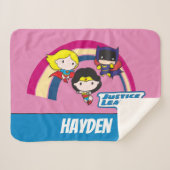 Chibi Justice League Rainbow シェルパブランケット (正面(横))