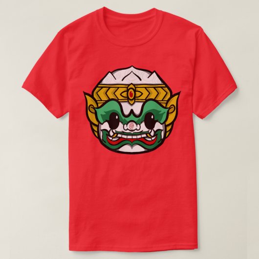 Chibi Khmer Thai and Lao Cute Hanuman Monkey King Tシャツ (デザイン正面)