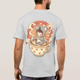 Chibi Koala Coffee Adventure Men's Graphic T-Shirt Tシャツ