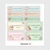 Chibi Labrador Name Labels シール (シート)