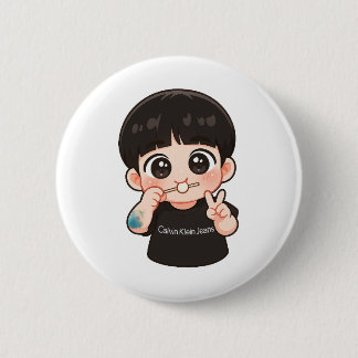 Chibi Music Pin – Golden Era Inspired Badge 缶バッジ