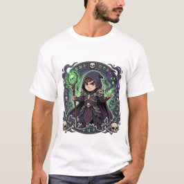 Chibi Necromancer Dark Mage Way of the Sorcerer  Tシャツ