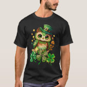Chibi Owl Adorable St Patrick's Day Bird  Cute C Tシャツ (正面)