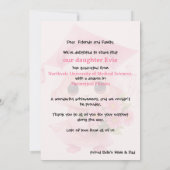 🎓Chibi Pink Celebration Graduation Announcement 招待状 (裏面)