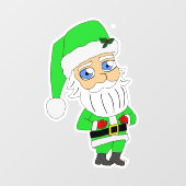 Chibi Santa green suit ウィンドウサイン (シート)