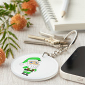 Chibi Santa green suit キーホルダー (正面右)