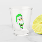 Chibi Santa green suit ショットグラス (正面)