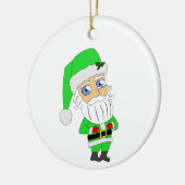Chibi Santa green suit セラミックオーナメント (左)