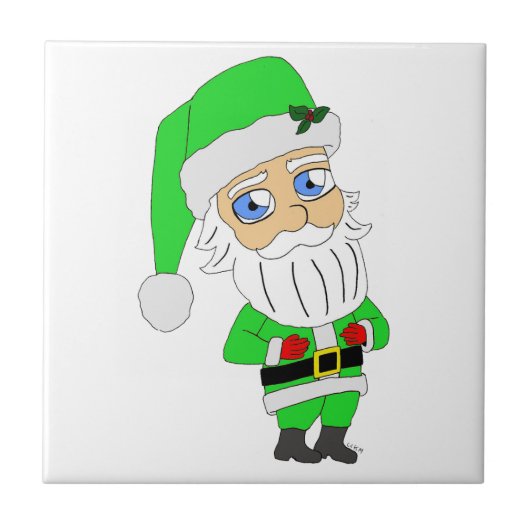 Chibi Santa green suit タイル (正面)