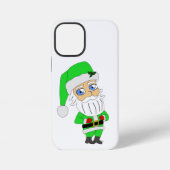 Chibi Santa green suit iPhoneケース (裏面)