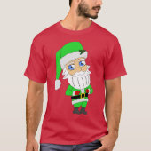 Chibi Santa green suit Tシャツ (正面)