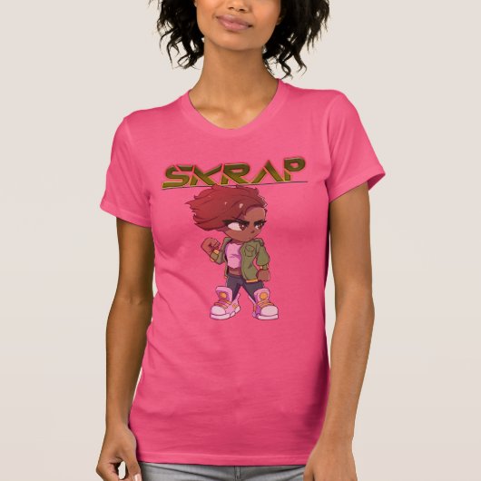 Chibi Skrap pink ladies tee Tシャツ (正面)