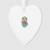 Chibi Sloth Coffee Lover � Cute Kawaii Sloth Huggi オーナメント (正面)