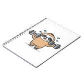 Chibi Sloth Gym Fail � Cute Kawaii Funny Workout A ノートブック (左側)