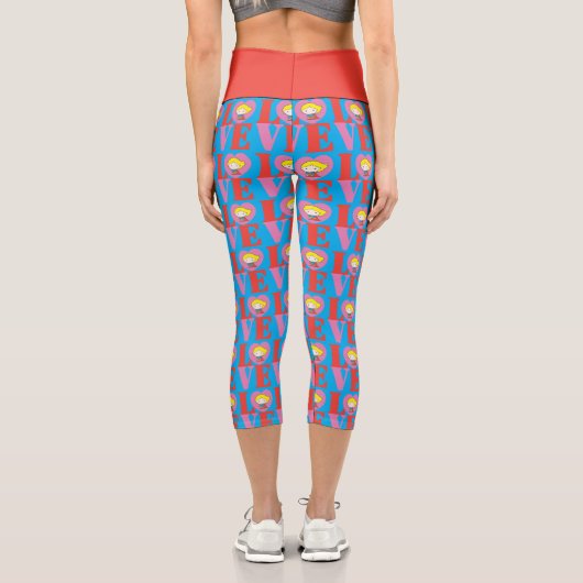 Chibi Supergirl LOVE カプリレギンス (裏面)