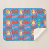 Chibi Supergirl LOVE シェルパブランケット (正面(横))