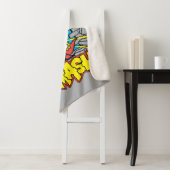 Chibi Superman Smashing Through Brick Wall シェルパブランケット (インサイチュ)