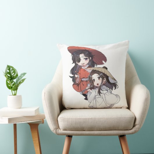 Chibi Tianguancifu Throw Pillow クッション (椅子)