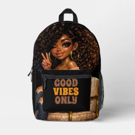 Chibi Woman Backpack – Stylish Anime Fashion Bag プリントバックパック